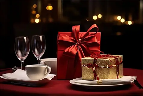 Almoço ou jantar em um restaurante especial