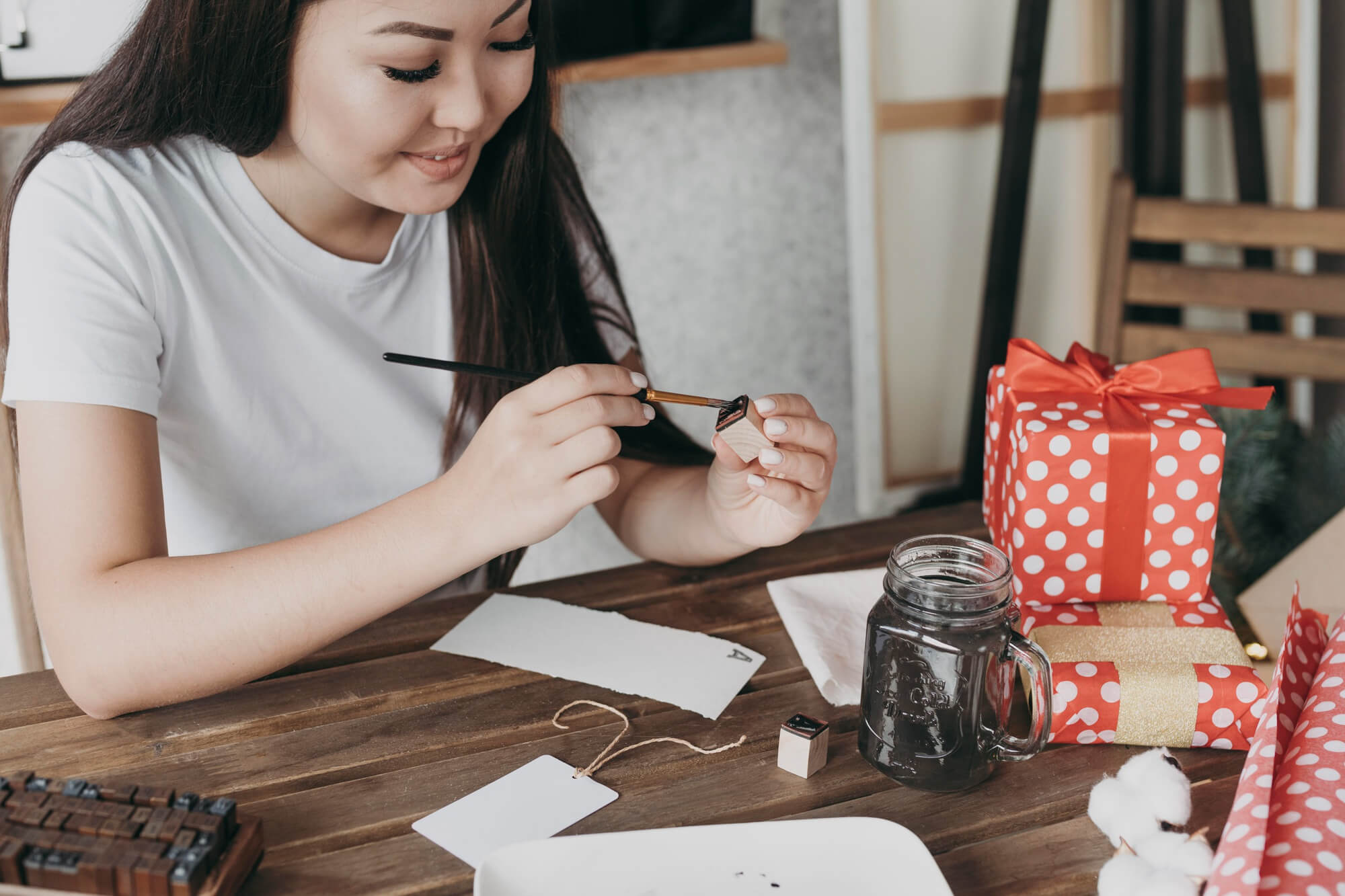 Presentes feitos à mão para amiga